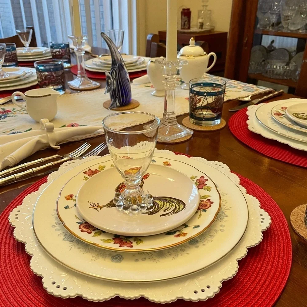 Wedgwood Bone China Salad Plate(s), 8 3/8”, Chinese Flowers, Williamsburg Style